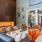 lounge area with ample seating, colorful decor, and outside views